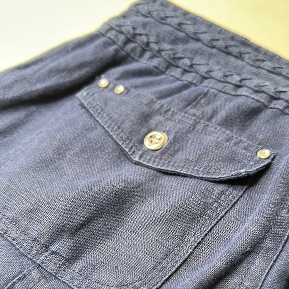 Linen adjustable pants with rhinestone details - Picture 11 of 15